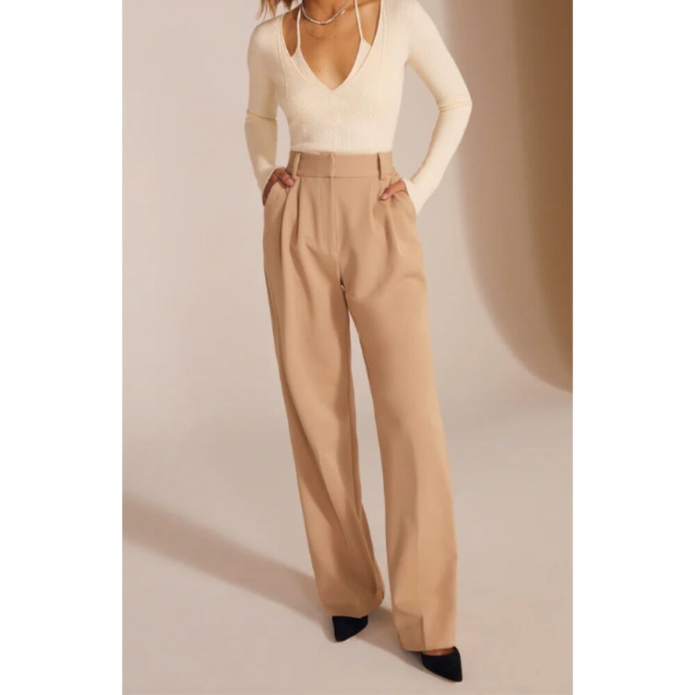 Favorite Daughter The Favorite Pleat Pants Beige Size 4